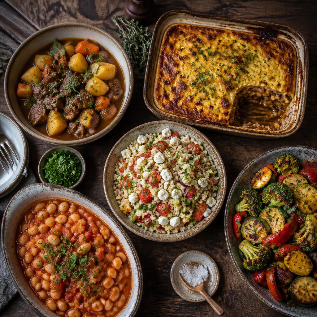 Plan de 5 platos para familia numerosa